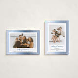 "Mini Cabana Stripes" - Holiday Cards in Ocean by Erika Firm - Photo Orientation Options