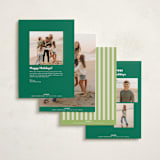 "Bold & Bright" - Holiday Cards in Balsam by Ekko Studio - Back of Card Options