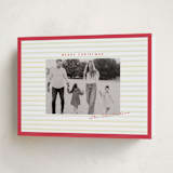 "Framed in Stripes" - Holiday Cards in Holly by Poised Avenue - Folded Card