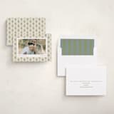 "Block Print Holiday" - Holiday Cards in Evergreen Berry by Chelsea Petaja - Assembled