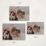 "Merry Hand Lettered Script" - Holiday Cards in Rouge by Becky Nimoy - Formats Available
