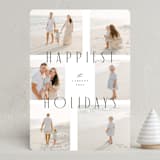 "Holiday Grid" - Holiday Cards in Coal by Sandra Picco Design - Front