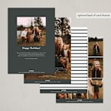 "Holiday Grid" - Holiday Cards in Coal by Sandra Picco Design - Back of Card Options