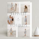 "Holiday Grid" - Holiday Cards in Coal by Sandra Picco Design - Folded Card