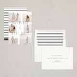 "Holiday Grid" - Holiday Cards in Coal by Sandra Picco Design - Assembled