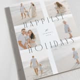 "Holiday Grid" - Holiday Cards in Coal by Sandra Picco Design - Detail