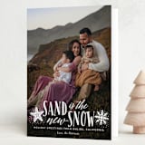 "Sand and Snow" - Holiday Cards in Shaved Ice by Ali Means - Folded Card