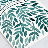 "Sympathy Leaves" - Single Greeting Cards in Spruce by Katharine Watson - Close-Up