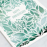 "Happy Anniversary Vines" - Single Greeting Cards in Greenery by Alethea and Ruth - Close-Up