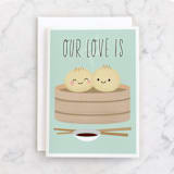 "Dim Sum" - Single Greeting Cards in Mint by Annie Holmquist - Front