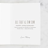 "Dim Sum" - Single Greeting Cards in Mint by Annie Holmquist - Customizable Interior Example