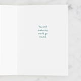 "You make my world go round" - Single Greeting Cards in Blush by Ana Peake - Interior