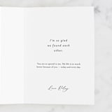 "You + Me" - Single Greeting Cards in Earthen by Robert and Stella - Customizable Interior Example
