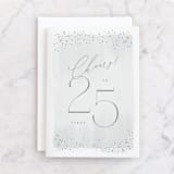 "Happy 25th Anniversary!" - Single Greeting Cards in Cloud by Kristie Kern - Front