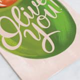 "olive you" - Single Greeting Cards in Olive by Gina Grittner - Close-Up