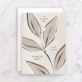 "Grow Together" - Single Greeting Cards in Natural by Robert and Stella - Front