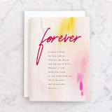 "Forever" - Single Greeting Cards in Carnation by letterfix - Front