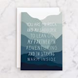 "Travel Together" - Single Greeting Cards in Aquamarine by Zani van Zyl - Front