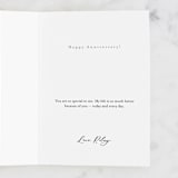 "Anniversary Floral" - Single Greeting Cards in Navy by Katharine Watson - Customizable Interior Example