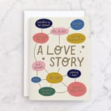 "Mind Map of Our Love" - Single Greeting Cards in Sunshine by Pati Cascino - Front