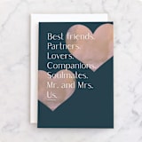 "Us" - Single Greeting Cards in Navy by Creo Study - Front