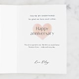 "Us" - Single Greeting Cards in Navy by Creo Study - Customizable Interior Example