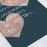"Us" - Single Greeting Cards in Navy by Creo Study - Close-Up