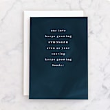 "Louder" - Single Greeting Cards in Navy by Lea Delaveris - Front