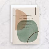 "Complementary Couple" - Single Greeting Cards in Cream by Robert and Stella - Front