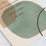 "Complementary Couple" - Single Greeting Cards in Cream by Robert and Stella - Close-Up