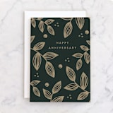 "Evergrowing Love" - Single Greeting Cards in Evergreen by Roopali - Front