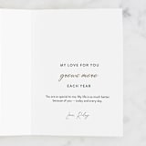 "Evergrowing Love" - Single Greeting Cards in Evergreen by Roopali - Customizable Interior Example
