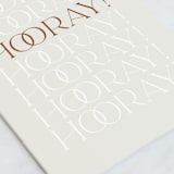 "Hooray!" - Single Greeting Cards in Mist by Gina Grittner - Close-Up