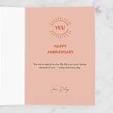 "Someone Happened" - Single Greeting Cards in Pumpkin by Jan Shepherd - Customizable Interior Example