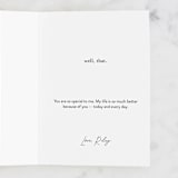 "just like a movie" - Single Greeting Cards in Noir by Leanne Friedberg - Customizable Interior Example