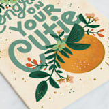 "Congrats on Your Cutie" - Single Greeting Cards in Nectarine by Jamie Bartlett - Close-Up