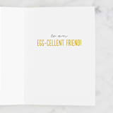 "Egg-cellent friend" - Single Greeting Cards in Bluebell by Jana Volfova - Interior