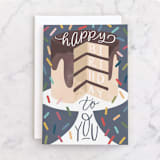 "Cake Stand" - Single Greeting Cards in Navy by Alethea and Ruth - Front