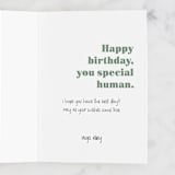 "Daily Tolerance" - Single Greeting Cards in Moss by Ashlan Berry - Customizable Interior Example