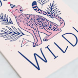 "Goooo Wild" - Single Greeting Cards in Blush by Kristen Smith - Close-Up