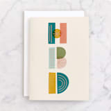 "HBD" - Single Greeting Cards in Cream by Everyday Hooray - Front