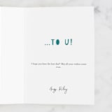 "HBD" - Single Greeting Cards in Cream by Everyday Hooray - Customizable Interior Example