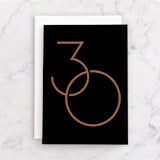 "30th Birthday" - Single Greeting Cards in Ink by GeekInk Design - Front