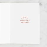 "Pawsitively Purrfect" - Single Greeting Cards in Papaya by Everett Paper Goods - Interior