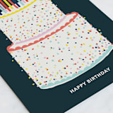 "Happy Birthday Cake" - Single Greeting Cards in Navy by Menci Zaga - Close-Up