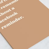 "Facebook Reminder" - Single Greeting Cards in Apricot by Kayla Dawson - Close-Up