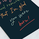 "Annual reminder" - Single Greeting Cards in Deep Sea by Stacey Meacham - Close-Up