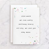 "sing" - Single Greeting Cards in Obsidian by Lori Wemple - Front