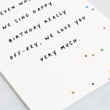 "sing" - Single Greeting Cards in Obsidian by Lori Wemple - Close-Up
