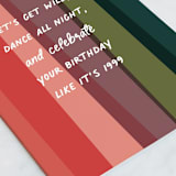 "Too Old" - Single Greeting Cards in Rainbow by Shari Margolin - Close-Up
